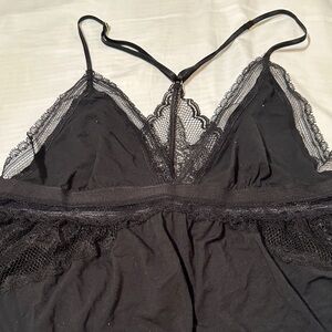 Victoria's Secret Black Lace Chemise